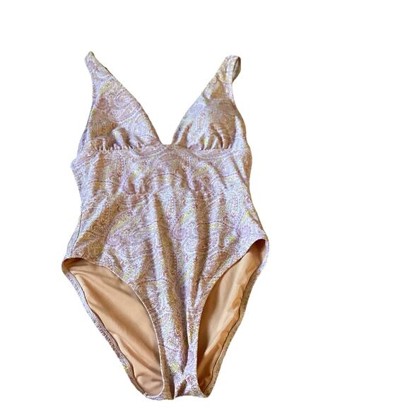 J.Crew Swimwear Matching Set - 6 - Swimsuit + Paddle Shorts, Purple Pink Paisley - Picture 10 of 16